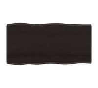 (dark grey, 100 x 50 x 2 cm) vidaXL Table Top Wooden Desk Top for Table Treated Solid Wood Oak Live Edge