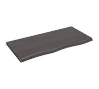 (dark grey, 100 x 50 x 4 cm) vidaXL Bathroom Countertop Vanity Top Wash Basin Worktop Treated Solid Wood
