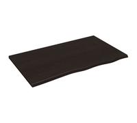 Vidaxl Wall Shelf Dark Grey 100X60X2 Cm Treated Solid Wood Oak, Brown