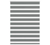 vidaXL Zebra Blind Dark Grey 110x100 cm Fabric Width 105.9 cm Polyester