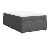 (dark grey, 120 x 200 cm) vidaXL Box Spring Bed with Mattress Bed Frame Dark Brown 140x200 cm Fabric