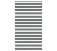 vidaXL Zebra Blind Dark Grey 125x200 cm Fabric Width 120.9 cm Polyester, Grey