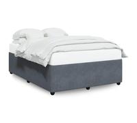vidaXL Bed Frame without Mattress Dark Grey 140x190 cm Velvet (3285007), Grey