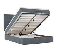 (dark grey, 140 x 200 cm) vidaXL Ottoman Bed Frame with Mattresses Bed Base Mattress Foundation Velvet