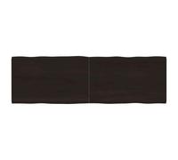 Vidaxl Table Top Dark Brown 160X50X(2-4) Cm Treated Solid Wood Live Edge, Brown