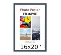 Dark Grey 16x 20 Inch Poster Frames - 16 x 20 Inch Frame- Large MDF Wooden Frames 16x20'' - Both Ways Wall Hanging Wall Gallery Living Room Picture Frame With Shatterproof Perspex Sheets