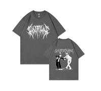 (Dark Grey-2, L) Summer New Arrivals Men's and Women's Short Sleeve Hip-Hop Streetwear Loose Casual Sport T-Shirts Y2K Style