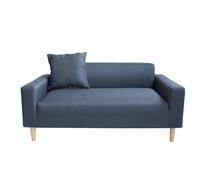 (Dark Grey) 2 Seater Compact Sofa in a Box, Grey, Wooden Legs