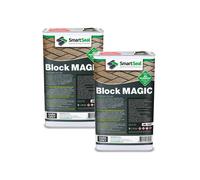 (Dark Grey, 2 x 5 Litres) Smartseal Block Magic - Re-Colouring Block Paving Sealer. Superior to Concrete Paint, Transform Old Driveways - Easy to Apply