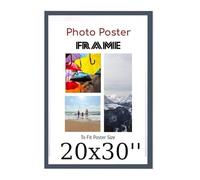 Dark Grey 20 x 30 Inch Poster Frames - Large MDF Wooden Frames 20x30 Inch - Both Ways Wall Hanging Wall Gallery Living Room Photo Picture Frame With Styrene Shatterproof Perspex Sheet