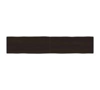 Vidaxl Table Top Dark Brown 200X40X(2-6) Cm Treated Solid Wood Live Edge, Brown