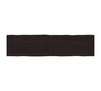 vidaXL Table Top Dark Brown 200x50x(2-4) cm Treated Solid Wood Live Edge