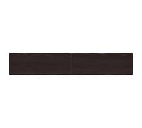 Vidaxl Table Top Dark Brown 220X40X(2-6) Cm Treated Solid Wood Live Edge, Brown
