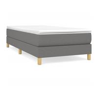 vidaXL Box Spring Bed Frame Dark Grey Single Fabric (UK/IE/FI/NO only)