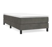 vidaXL Box Spring Bed Frame Dark Grey Single Velvet (UK/IE/FI/NO only)