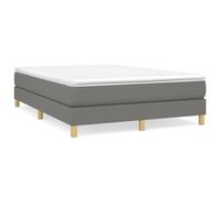 vidaXL Box Spring Bed Frame Dark Grey Double Fabric (UK/IE/FI/NO only)