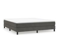 (dark grey, 25 cm/ 6ft super king size) vidaXL Box Spring Bed Frame Mattress Foundation Upholstered Bed Base Velvet