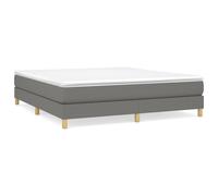 vidaXL Box Spring Bed Frame Dark Grey 180x200 cm 6FT Super King Fabric, Grey