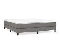 (dark grey, 25 cm/ 6ft super king size) vidaXL Box Spring Bed Frame Mattress Foundation Upholstered Bed Base Fabric