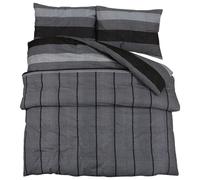 (dark grey, 260 x 240 cm + 65 x 65 cm/ 2 pcs) vidaXL 1/2x Duvet Cover Set Cotton Duvet Slipcover Sheet Multi Colours/Sizes