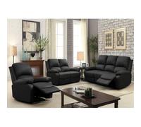 (Dark Grey, 3+2+1 Set) Reclining Luxury Fabric Sofa Set In Light Grey or Dark Grey- 3 Piece, 2 Piece, Armchair