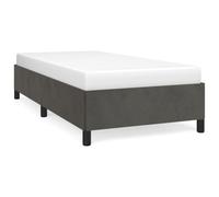 (dark grey, 35 cm/ 3ft single) vidaXL Bed Frame Mattress Foundation Bedroom Upholstered Bed Bedstead Velvet