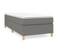 vidaXL Box Spring Bed Frame Dark Grey Single Fabric (UK/IE/FI/NO only)