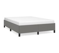 vidaXL Bed Frame without Mattress Dark Grey 135x190 cm Double Double Fabric
