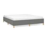(dark grey, 35 cm/ 6ft super king size) vidaXL Bed Frame Mattress Foundation Bedroom Upholstered Bed Bedstead Fabric