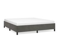 (dark grey, 35 cm/ 6ft super king size) vidaXL Bed Frame Mattress Foundation Bedroom Upholstered Bed Bedstead Velvet
