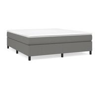 (dark grey, 35 cm/ 6ft super king size) vidaXL Box Spring Bed Frame Mattress Foundation Upholstered Bed Base Fabric