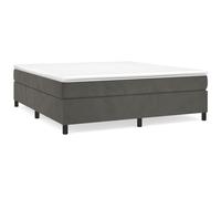 (dark grey, 35 cm/ 6ft super king size) vidaXL Box Spring Bed Frame Mattress Foundation Upholstered Bed Base Velvet