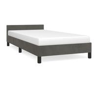 vidaXL Bed Frame without Mattress Dark Grey 90x190cm Single Velvet