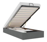 (dark grey, 3ft single) vidaXL Ottoman Bed Frame without Mattress Bed Base Mattress Foundation Fabric