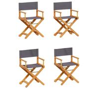 (dark grey, 4 pcs) vidaXL Folding Garden Chairs Outdoor Dining Chair 6 Piece Dark Grey Fabric