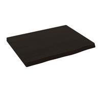 vidaXL Wall Shelf Dark Brown 40x30x2 cm Treated Solid Wood Oak
