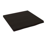 Vidaxl Wall Shelf Dark Brown 40X40X2 Cm Treated Solid Wood Oak