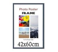 Dark Grey 42 x 60 cm Poster Frames - Large MDF Wooden Frames 60x42 cm - Both Ways Wall Hanging Wall Gallery Living Room Photo Picture Frame With Shatterproof Perspex Sheet