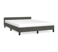 (dark grey, 4ft6 double) vidaXL Bed Frame with Headboard Velvet Bed Base Multi Colours Multi Sizes
