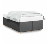 vidaXL Bed Frame Without Mattress Dark Grey double Fabric, Grey