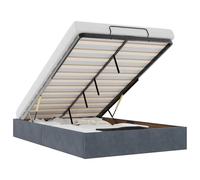 (dark grey, 4ft6 double) vidaXL Ottoman Bed Frame No Mattress Bed Base Bedstead Black Single Velvet