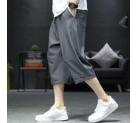 (dark grey, 4XL) Men's 2024 Trendy Quick-Dry Beach Pants - Large Size, Straight, Seven-Point Length