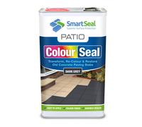 (Dark Grey, 5 Litres) Smartseal Patio ColourSeal - Colour & Restore Old Concrete Paving Slabs, Durable Paint & Sealer - Easy to Apply, Protective Concrete Sealer