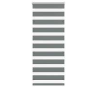 vidaXL Zebra Blind Dark Grey 55x150 cm Fabric Width 50.9 cm Polyester, Grey