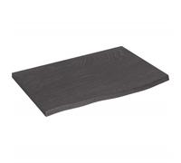 vidaXL Table Top Dark Brown 60x40x2 cm Treated Solid Wood Oak