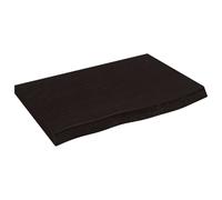 (dark grey, 60 x 40 x 4 cm) vidaXL Wall Shelf Wooden Floating Shelf Display Shelf Treated Solid Wood Oak