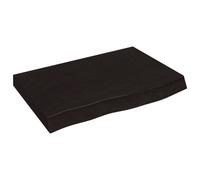 Vidaxl Wall Shelf Dark Grey 60X40X6 Cm Treated Solid Wood Oak, Brown