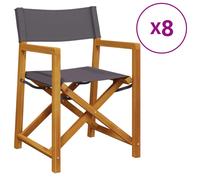 (dark grey, 8 pcs) vidaXL Folding Garden Chairs Outdoor Chair Patio Foldable Dining Chairs Fabric