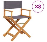 (dark grey, 8 pcs) vidaXL Folding Garden Chairs Outdoor Dining Chair 6 Piece Dark Grey Fabric