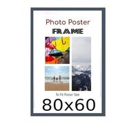 Dark Grey 80 x 60 cm Poster Frames - Large MDF Wooden Frames 60x80 cm - Both Ways Wall Hanging Wall Gallery Living Room Photo Picture Frame With Shatterproof Perspex Sheet